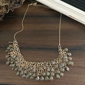 Gray and Gold Necklace